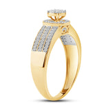 Diamantring i Hvitt/Gult Gull (585) med 0.25ct TW/SI Diamanter