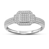 Diamantring i Hvitt/Gult Gull (585) med 0.15ct TW/SI Diamanter