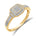 Diamantring i Hvitt/Gult Gull (585) med 0,15 ct TW/SI Diamanter – bilde 5 – Diamanthuset
