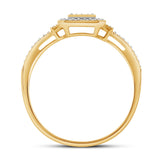 Diamantring i Hvitt/Gult Gull (585) med 0.15ct TW/SI Diamanter