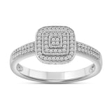 Diamantring i Hvitt/Gult Gull (585) med 0.22ct TW/SI Diamanter