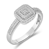 Diamantring i Hvitt/Gult Gull (585) med 0.22ct TW/SI Diamanter