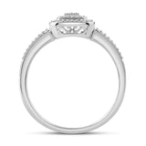 Diamantring i Hvitt/Gult Gull (585) med 0.22ct TW/SI Diamanter