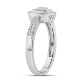 Diamantring i Hvitt/Gult Gull (585) med 0.22ct TW/SI Diamanter