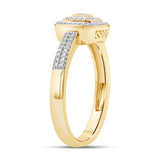 Diamantring i Hvitt/Gult Gull (585) med 0.22ct TW/SI Diamanter