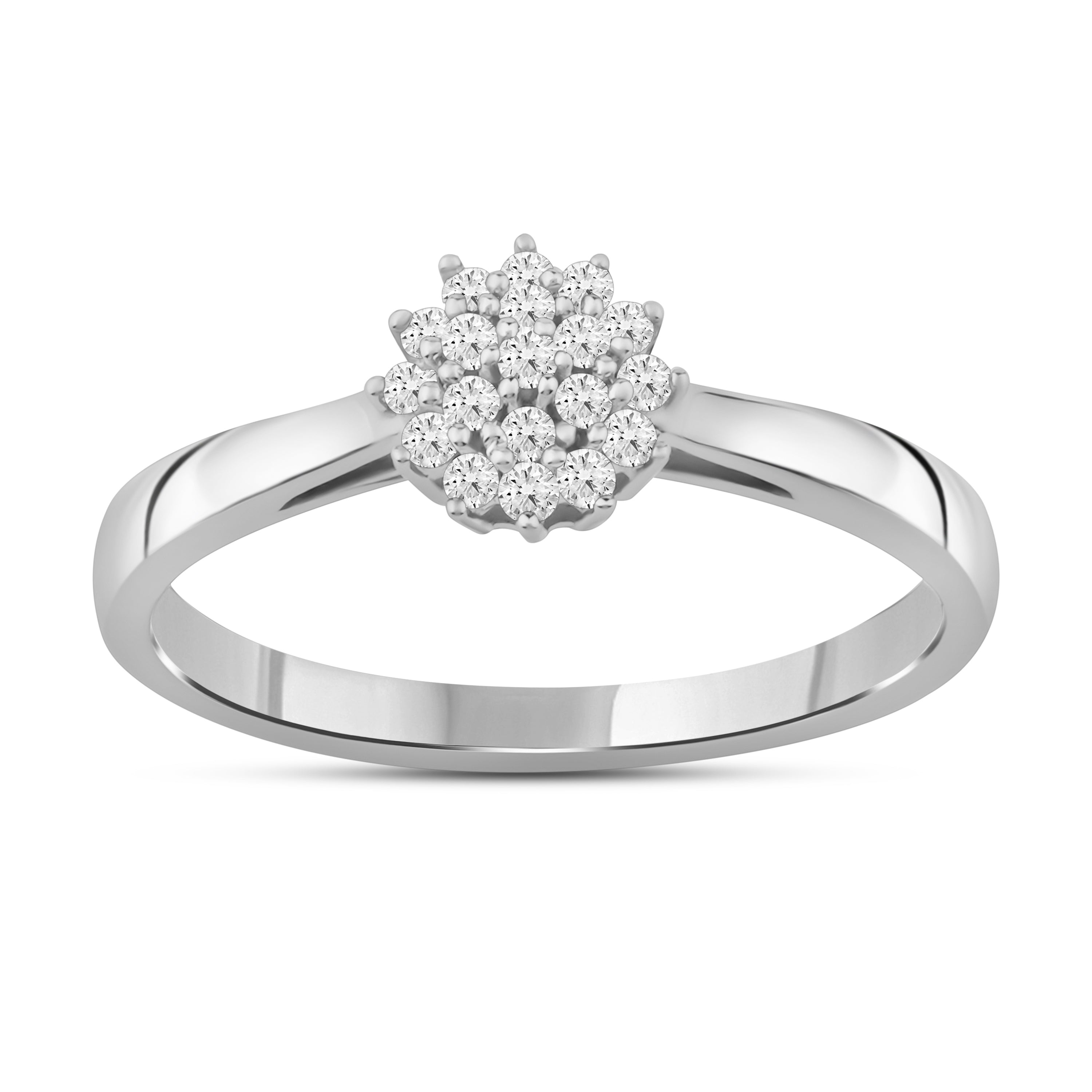 Diamantring i Gult eller Hvitt Gull (585) med 0.22ct TW/SI Diamanter