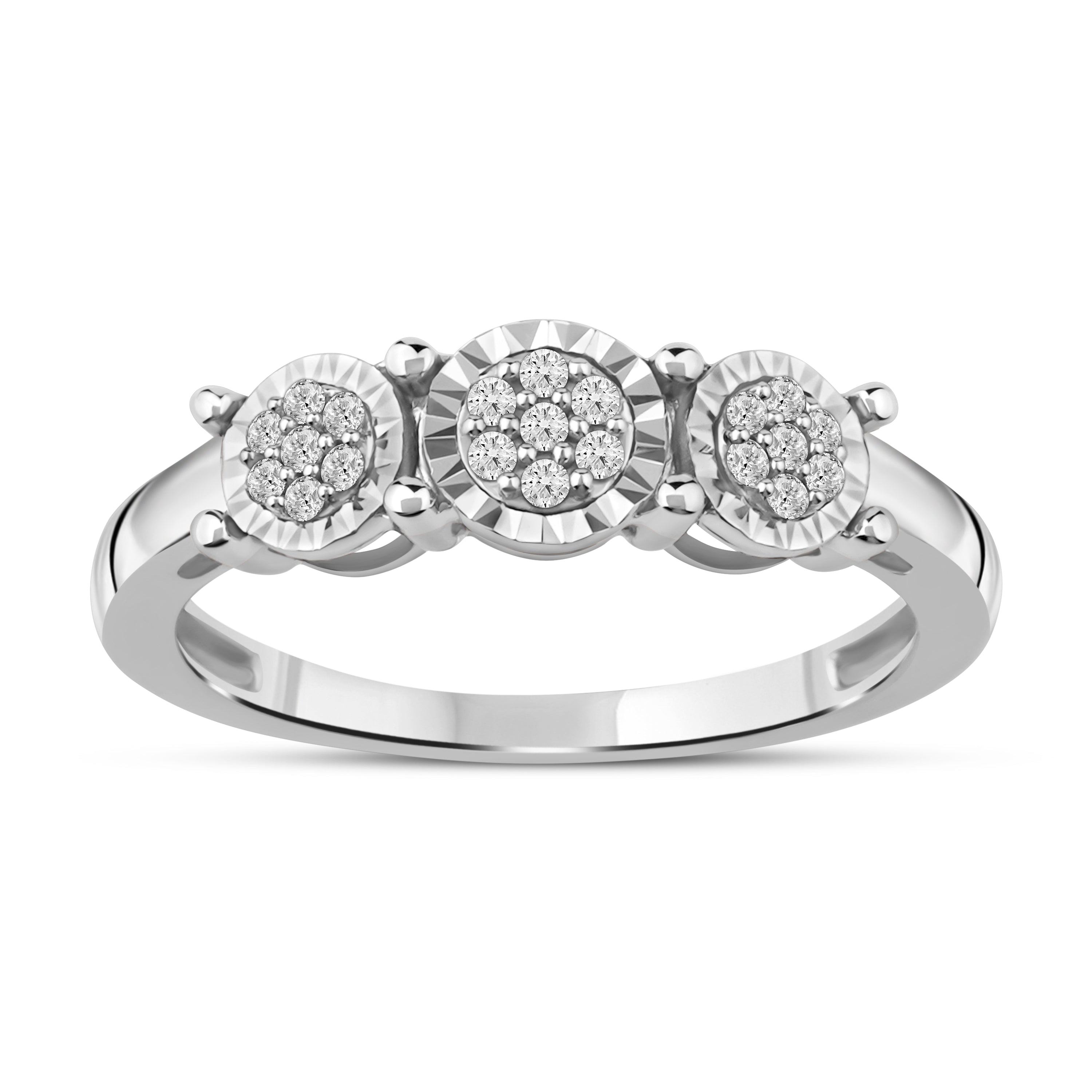 Diamantring i Gult/Hvitt Gull (585) med 0.12ct TW/SI Diamanter