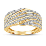 Diamantring i Gult eller Hvitt Gull (585) med 0.15ct TW/SI Diamanter