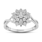 Diamantring i Gult eller Hvitt Gull (585) med 0.16ct TW/SI Diamanter