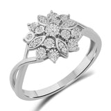 Diamantring i Gult eller Hvitt Gull (585) med 0.16ct TW/SI Diamanter