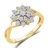 Diamantring i Gult eller Hvitt Gull (585) med 0.16ct TW/SI Diamanter