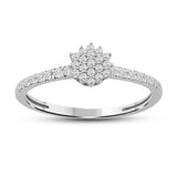 Diamantring i Gult/Hvitt Gull (585) med 0.22ct TW/SI Diamanter