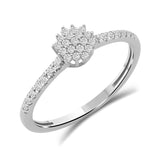 Diamantring i Gult/Hvitt Gull (585) med 0.22ct TW/SI Diamanter