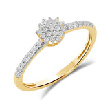 Diamantring i Gult/Hvitt Gull (585) med 0.22ct TW/SI Diamanter