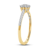 Diamantring i Gult/Hvitt Gull (585) med 0.22ct TW/SI Diamanter