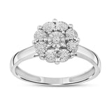 Diamantring i Gult/Hvitt Gull (585) med 0.12ct TW/SI Diamanter