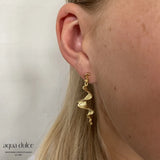 Aqua Dulce - Rhumba Long Earring - Forgylt Sølv (925)