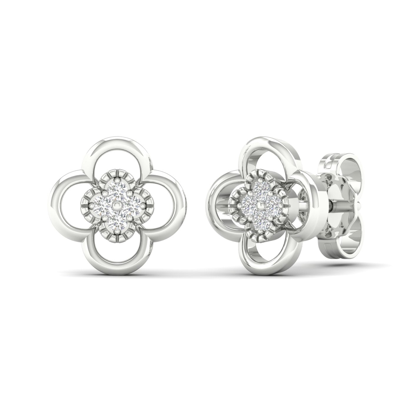 Diamanørepynt i Gult/Hvitt Gull, 0.06ct TWSi