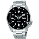SEIKO 5 Sports - automatic - stål og sort - vanntett 100M - dag/dato - 43mm kassse SRPD55K1