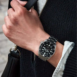 SEIKO 5 Sports - automatic - stål og sort - vanntett 100M - dag/dato - 43mm kassse SRPD55K1