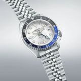 SEIKO 5 GMT - vanntett 100M - stål - dato SSK033K1