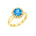 Diamantring i gult gull 0,15 ct TW/SI diamanter med topas – Diamanthuset