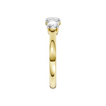 Lab-diamant trestensring 1,00 ct F/VS – 9K gult gull