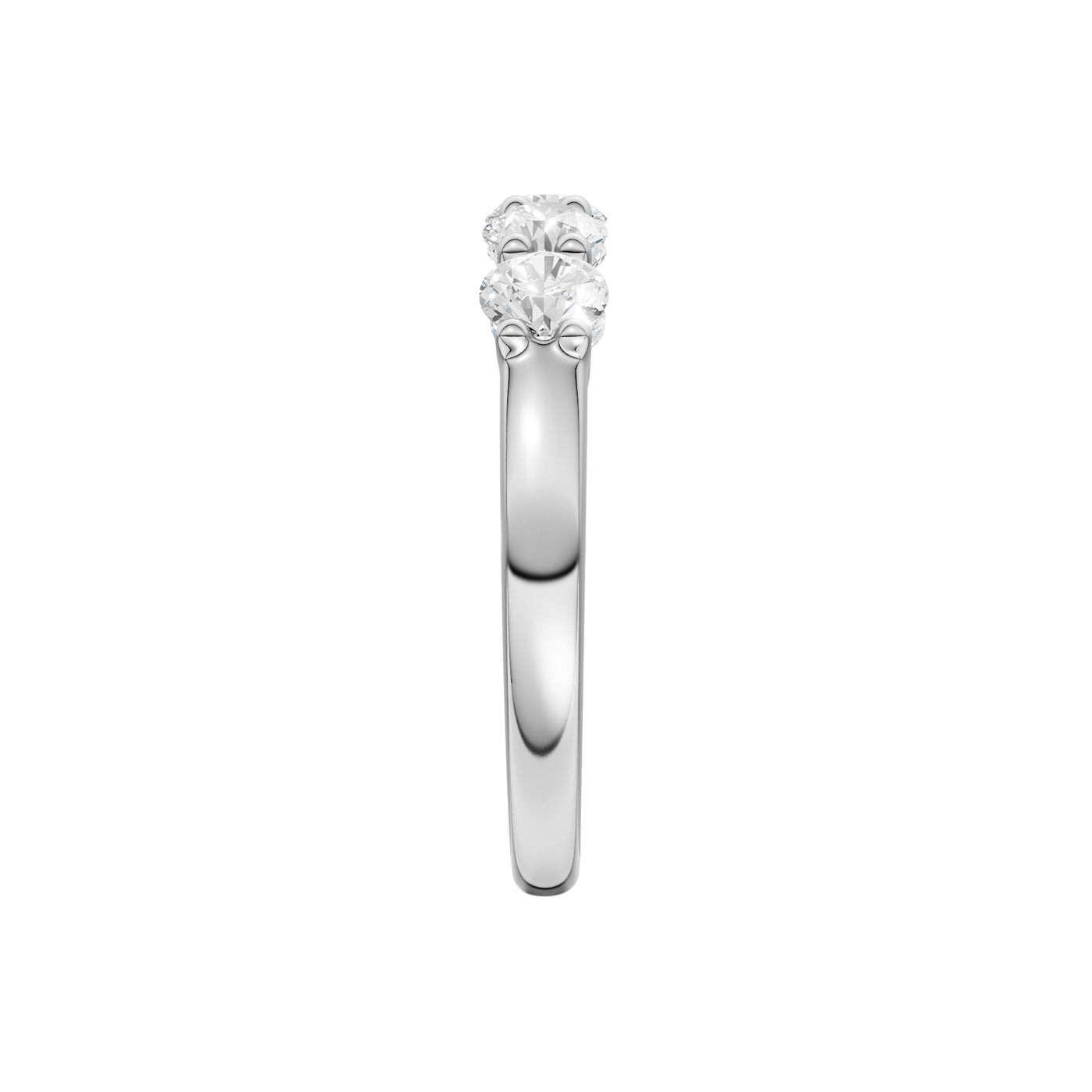 Lab-diamant alliansering 5 steiner 1,00 ct F/VS – 9K hvitt gull