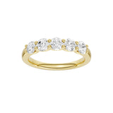 Lab-diamant alliansering 5 steiner 1,00 ct F/VS – 9K gult gull