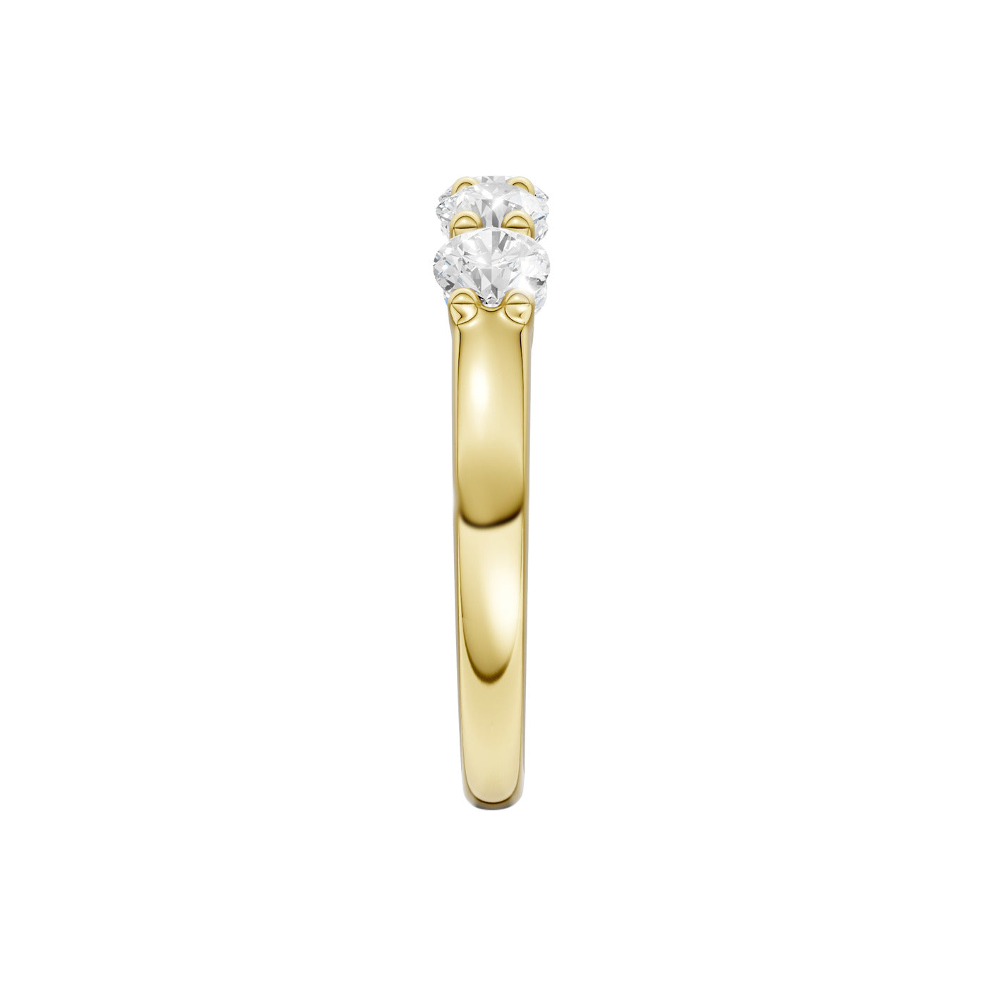 Lab-diamant alliansering 5 steiner 1,00 ct F/VS – 9K gult gull