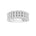 Bred pavéring 2,00 ct F/VS – 9K hvitt gull, sett skrått forfra