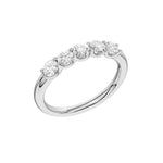Lab-diamant alliansering 5 steiner 0,75 ct F/VS – 9K hvitt gull