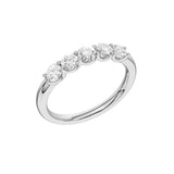 Lab-diamant alliansering 5 steiner 0,75 ct F/VS – 9K hvitt gull