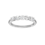 Lab-diamant alliansering 5 steiner 0,75 ct F/VS – 9K hvitt gull