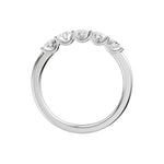 Lab-diamant alliansering 5 steiner 0,75 ct F/VS – 9K hvitt gull