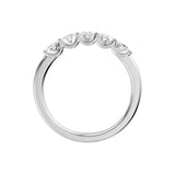 Lab-diamant alliansering 5 steiner 0,75 ct F/VS – 9K hvitt gull