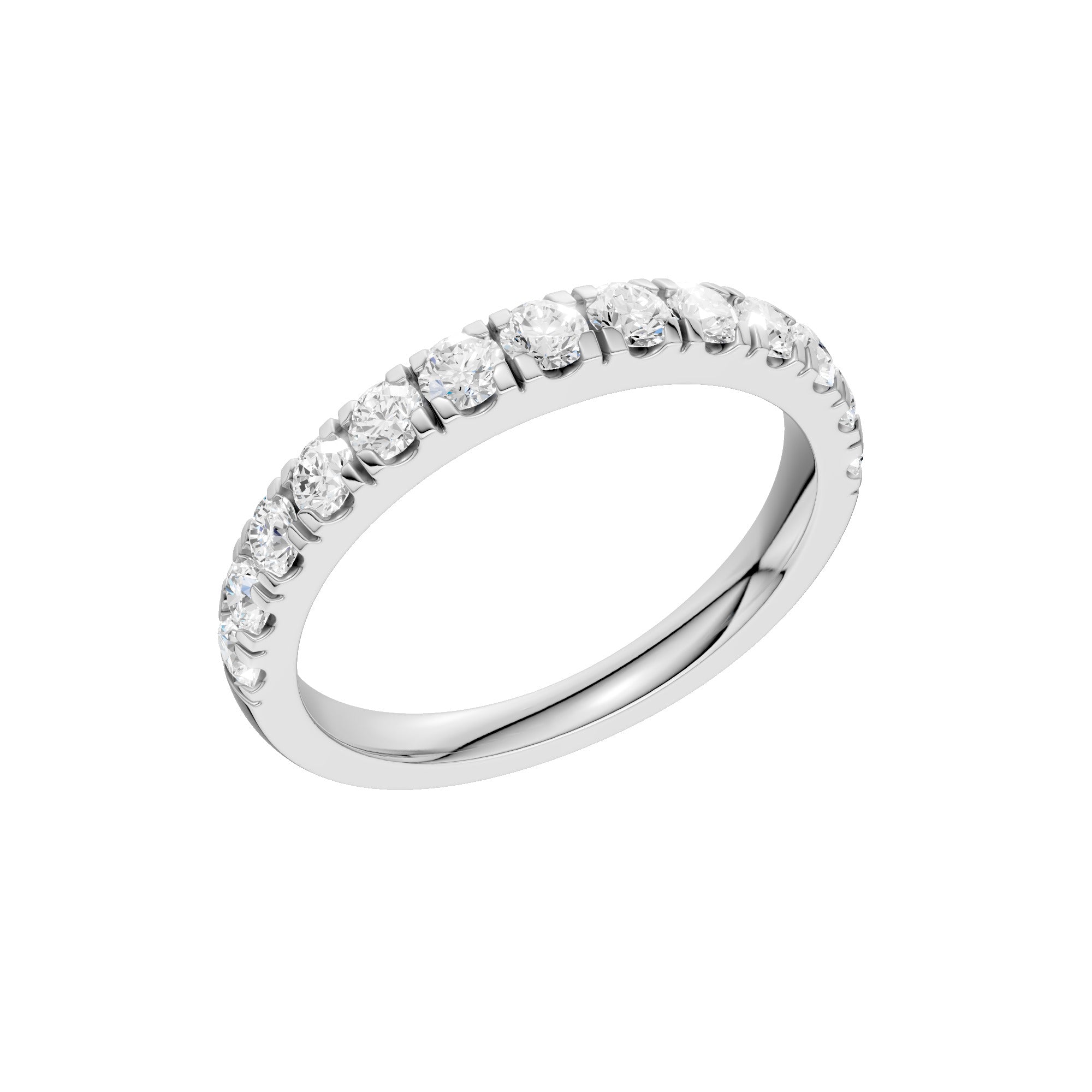 Lab-diamant alliansering pavé 0,75 ct F/VS – 9K hvitt gull