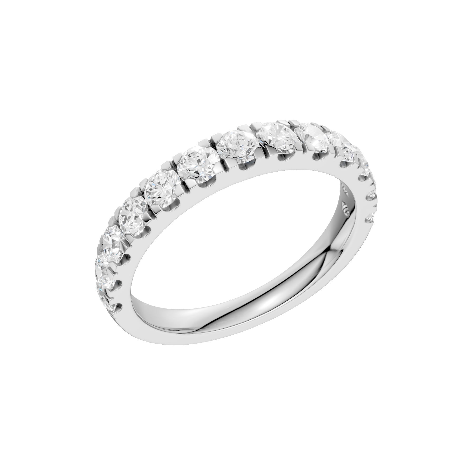 Lab-diamant alliansering pavé 1,00 ct F/VS – 9K hvitt gull