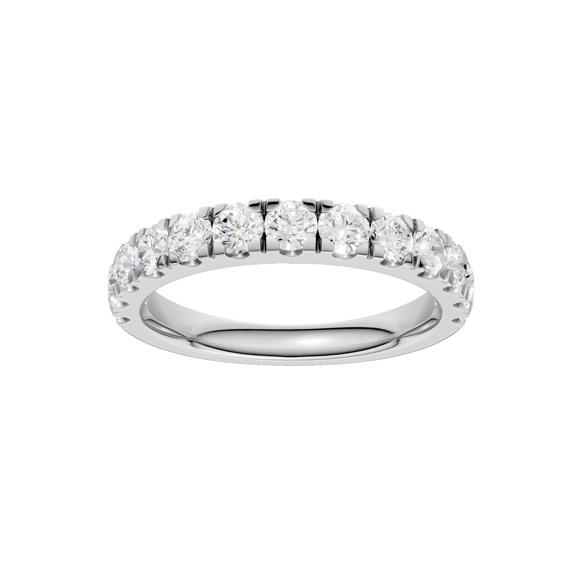 Lab-diamant alliansering pavé 1,00 ct F/VS – 9K hvitt gull