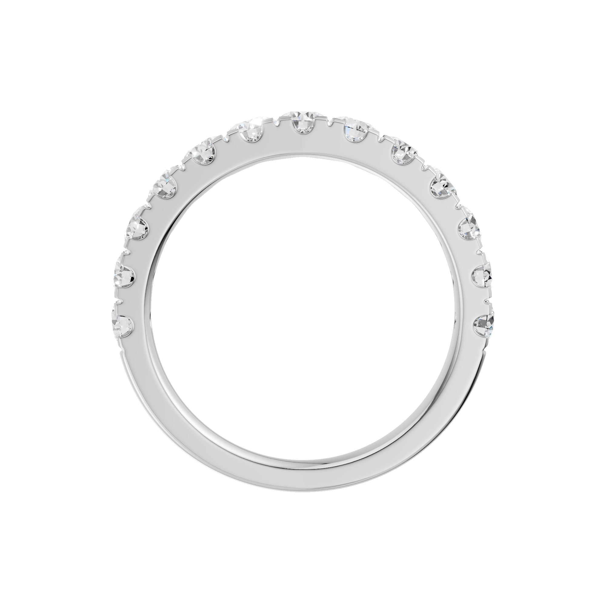 Lab-diamant alliansering pavé 1,00 ct F/VS – 9K hvitt gull
