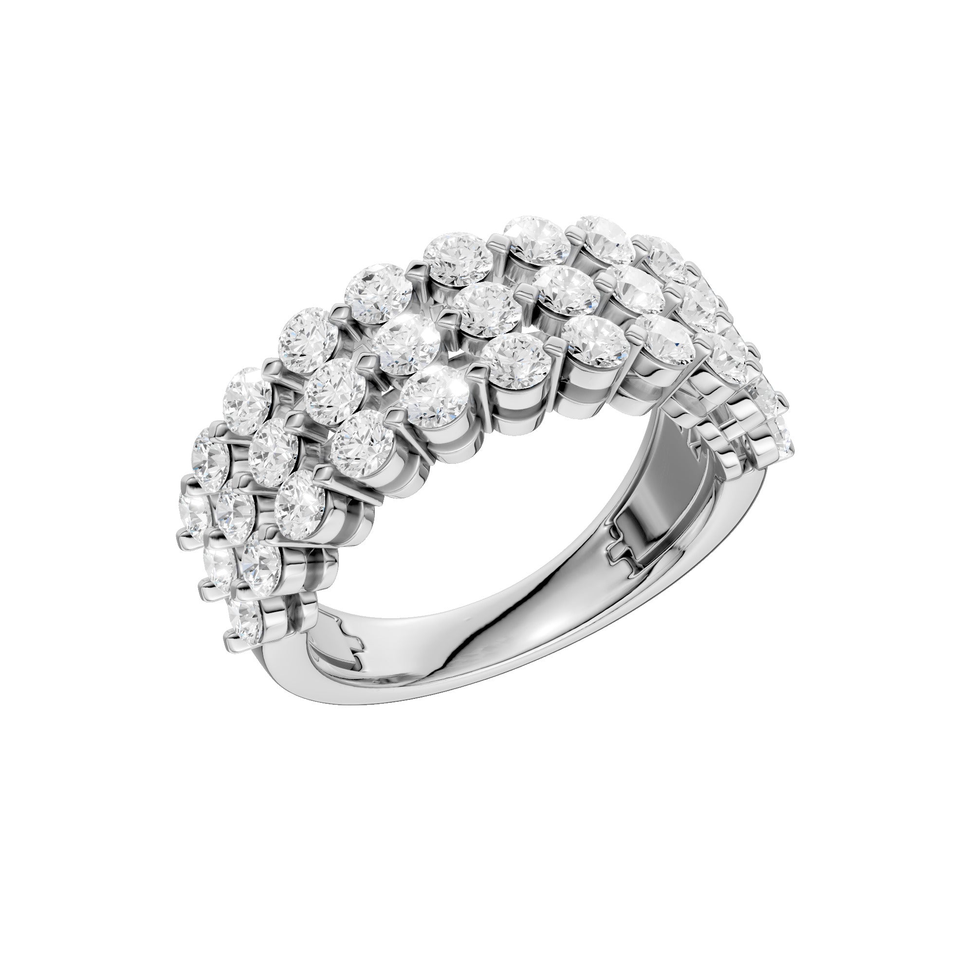Lab-diamant bred cocktailring 2,00 ct F/VS – 9K hvitt gull