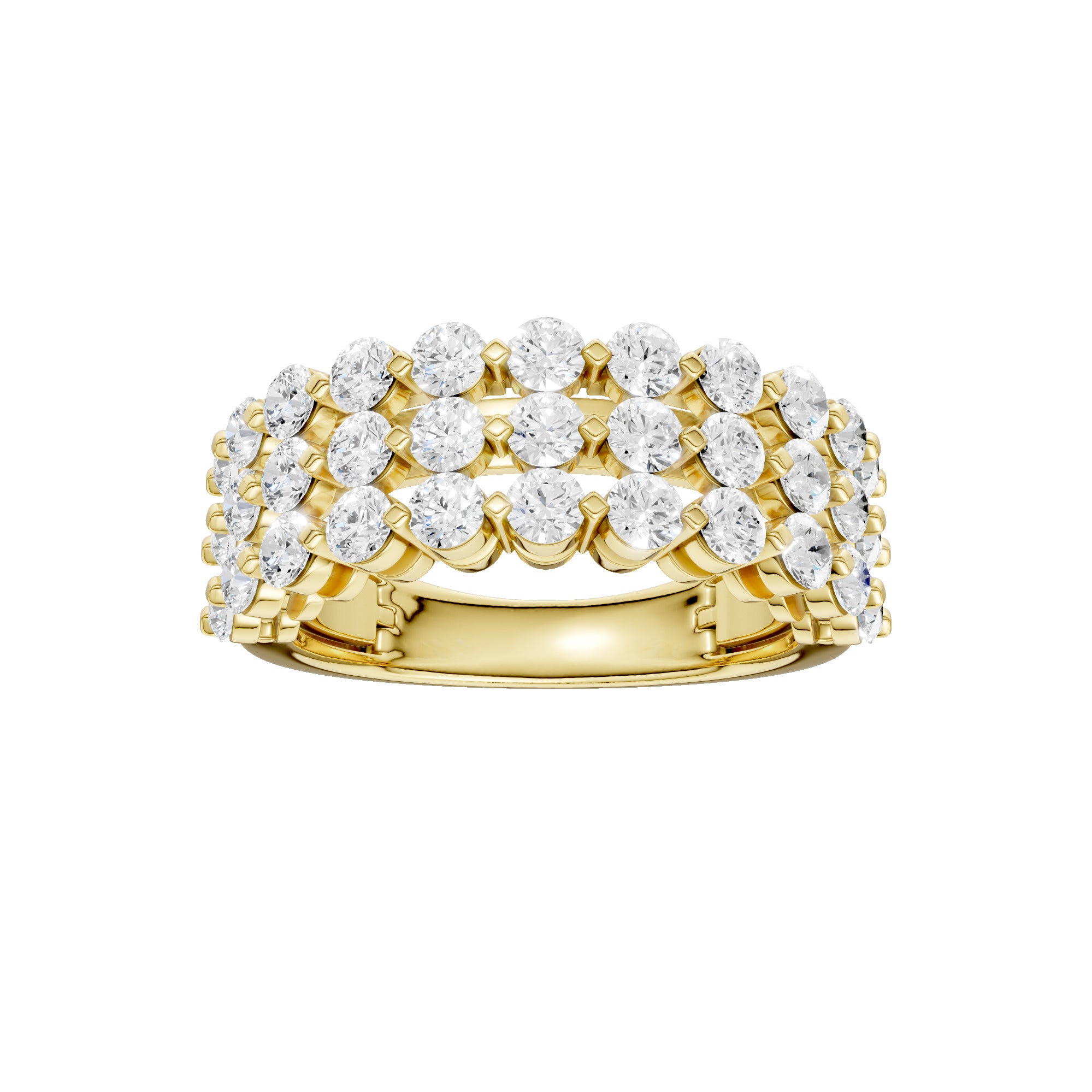 Lab-diamant bred cocktailring 2,00 ct F/VS – 9K gult gull