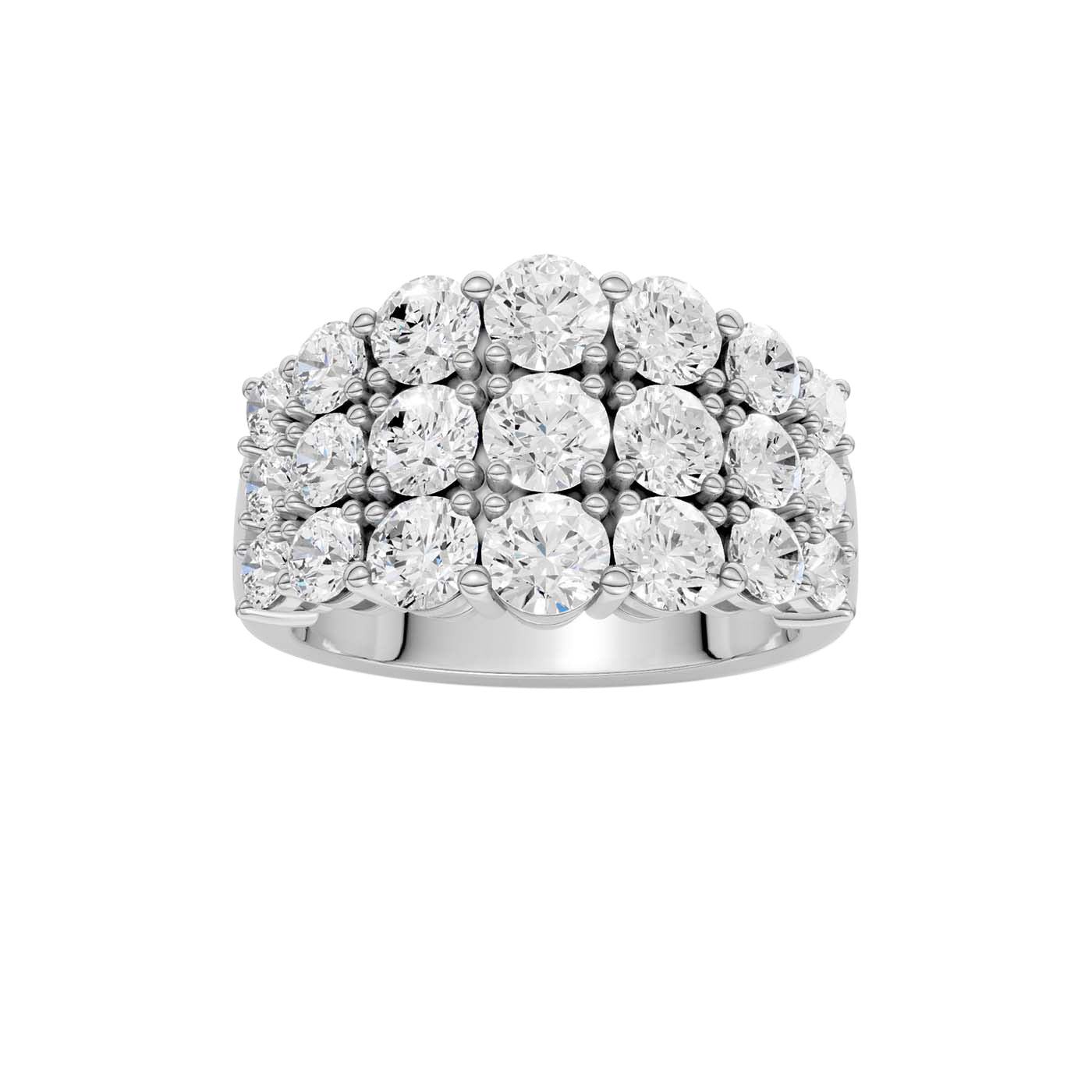 Lab-diamant cocktailring 3,00 ct F/VS – 9K hvitt gull