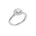 Lab-diamant rosettring 0,75 ct F/VS – 9K hvitt gull