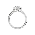 Lab-diamant rosettring 0,75 ct F/VS – 9K hvitt gull