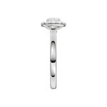Lab-diamant rosettring 0,75 ct F/VS – 9K hvitt gull