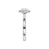 Lab-diamant rosettring 0,75 ct F/VS – 9K hvitt gull
