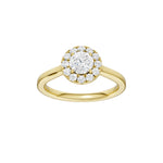 Lab-diamant rosettring 0,75 ct F/VS – 9K gult gull