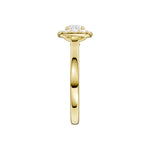 Lab-diamant rosettring 0,75 ct F/VS – 9K gult gull