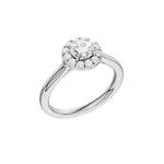 Lab-diamant rosettring 1,00 ct F/VS – 9K hvitt gull